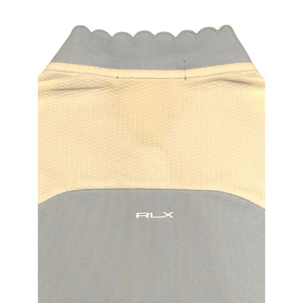 NWT Ralph Lauren RLX Golf Air Tech Pique-sl Mesh Mix Polo Baby Blue White Size L - Picture 8 of 12
